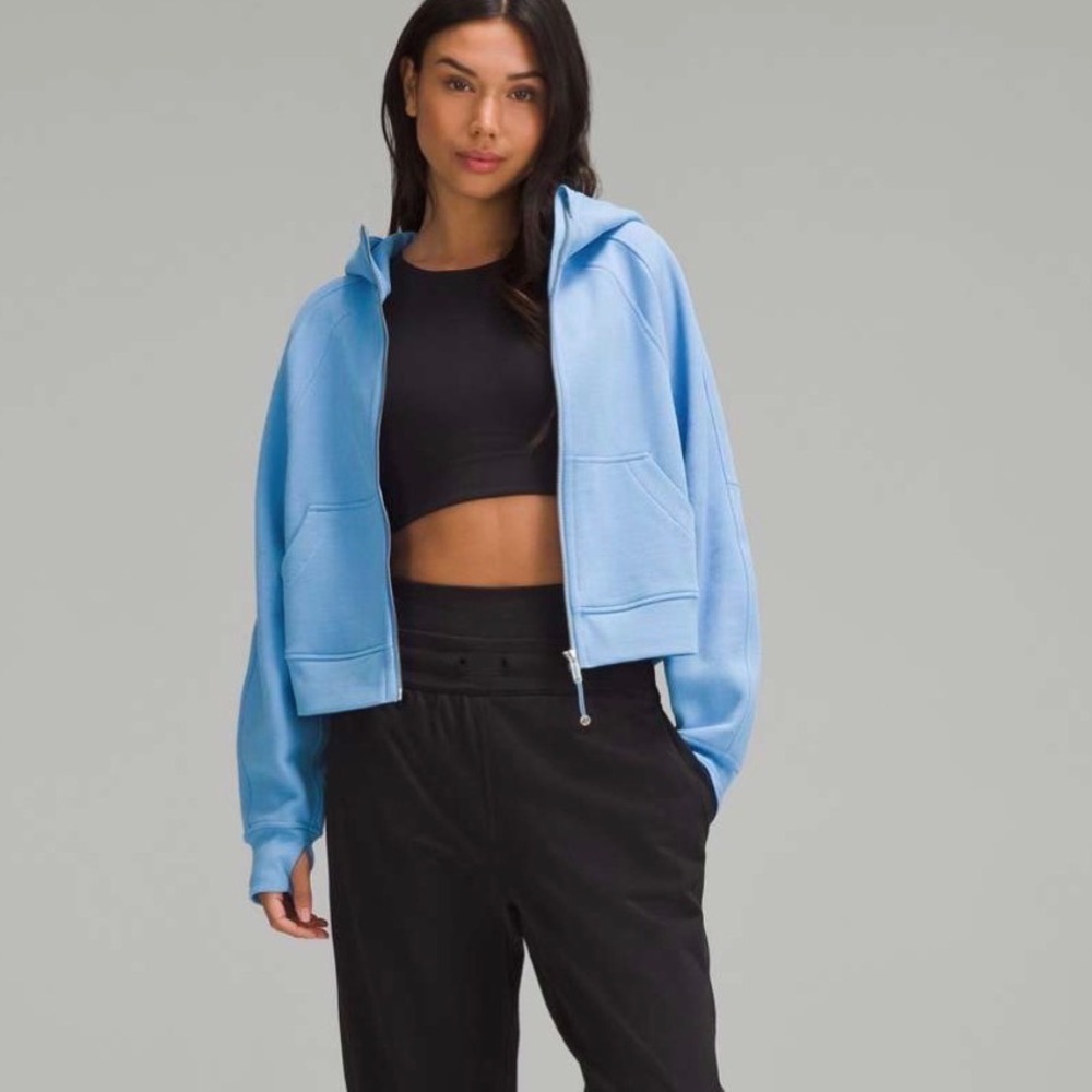 Lululemon Aero Blue Scuba Oversized Full Zip Fleece Hoodie Women's XS/S